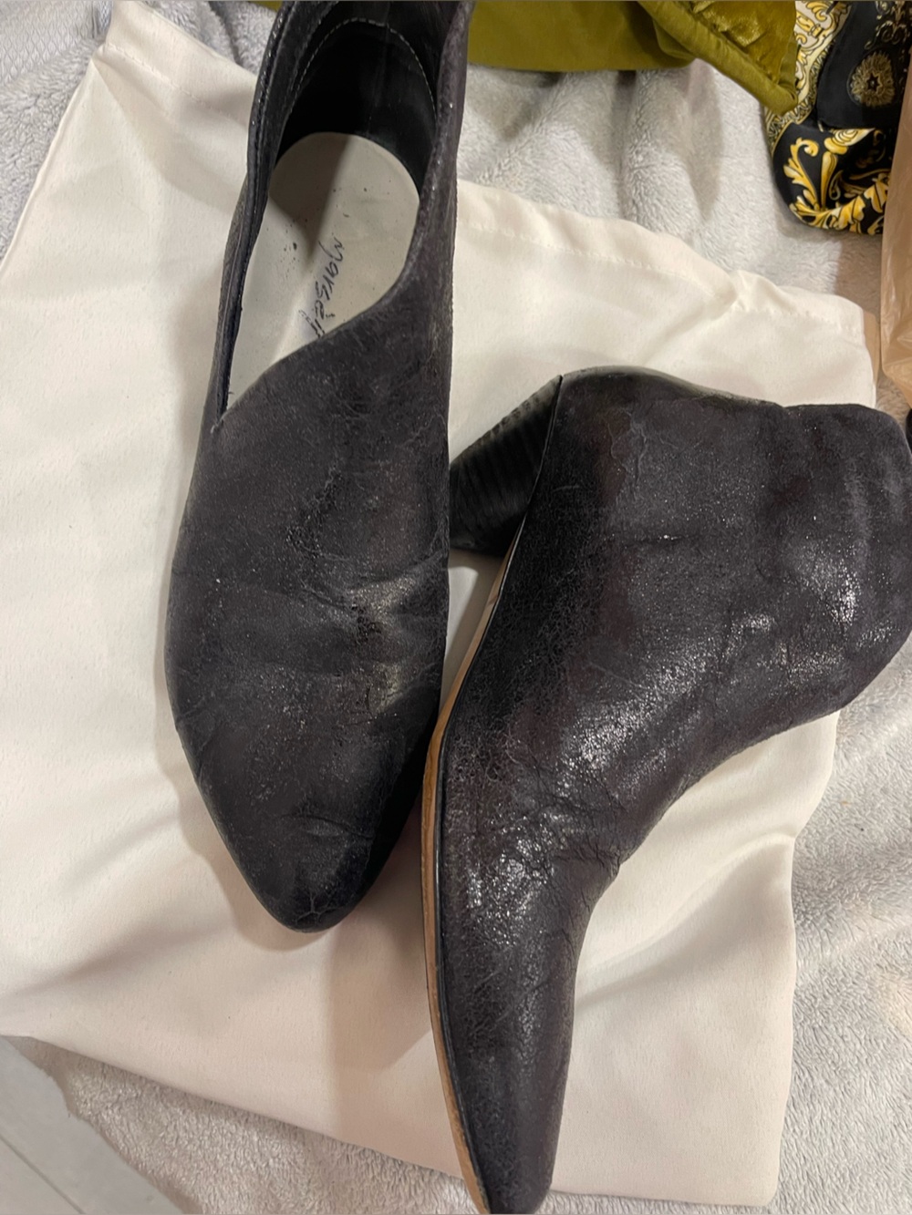 Marsell Black Pointed Leather Heels